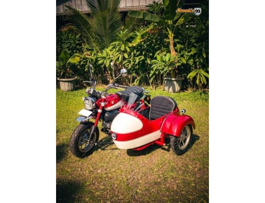 Sidecar Kit for Honda Monkey Red & White Dax Edition